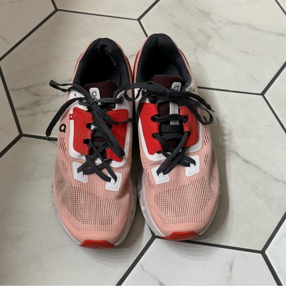 On Running Women's Athletic Shoes - Red and Pink - Picture 1 of 4